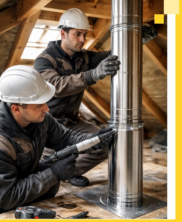 Монтаж дымоходов для каминов в Еманжелинске с гарантией качества
