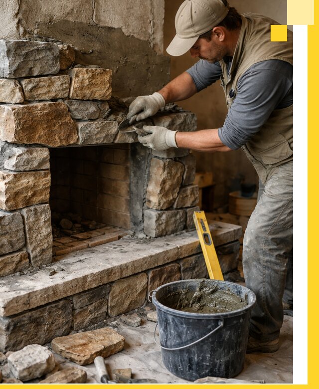 Изготовление и установка каменных каминов под ключ в Еманжелинске