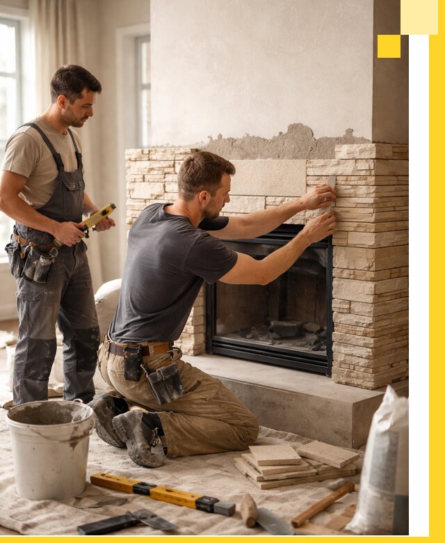 Установка и монтаж каминов для загородного дома в Еманжелинске