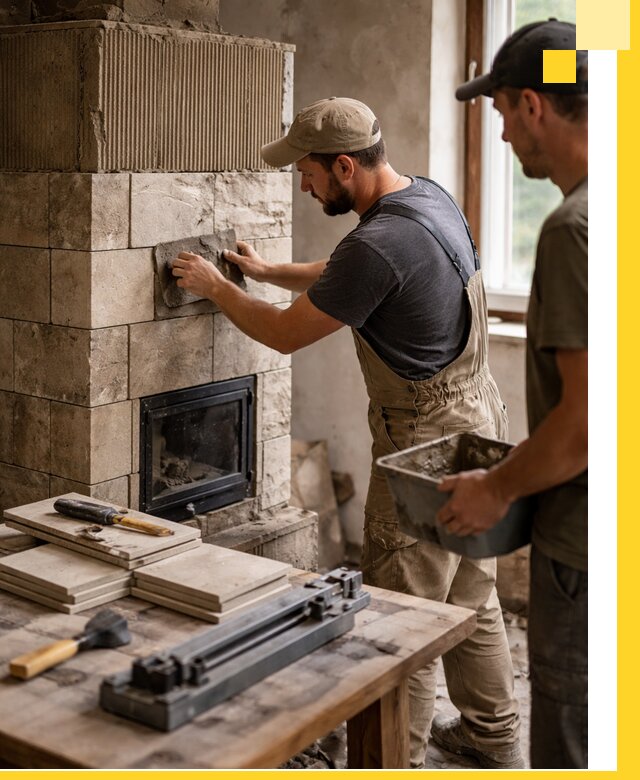 Профессиональная облицовка печей в Еманжелинске: керамика и камень