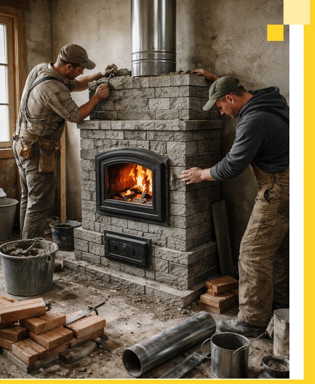 Производство, поставка и монтаж дровяных печей в Еманжелинске