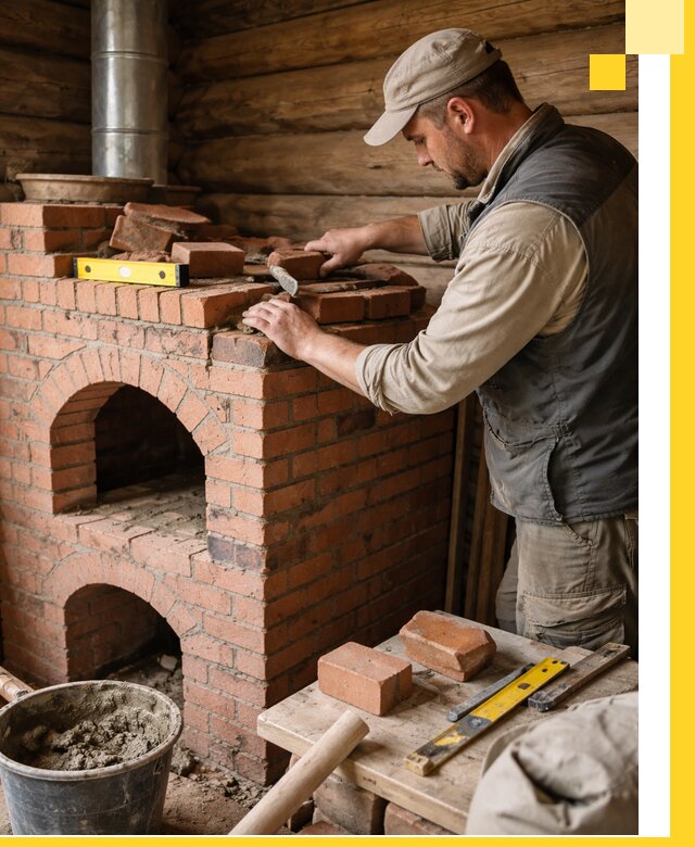 Изготовление и установка русских печей в Еманжелинске под ключ