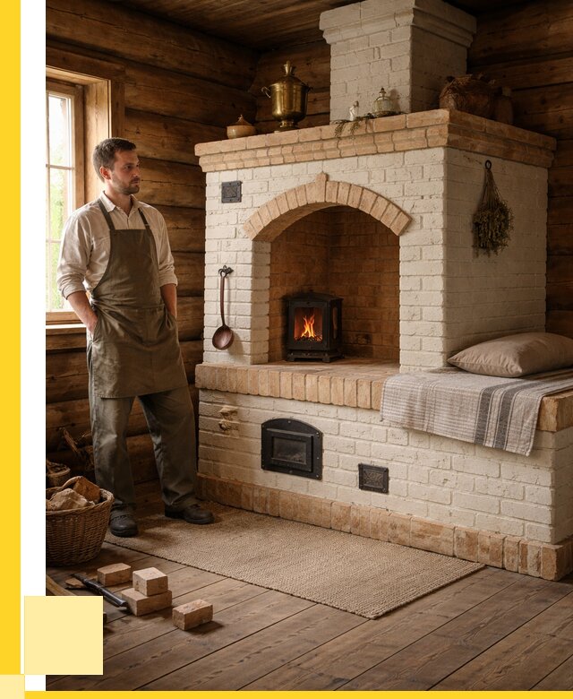 Русские печи с лежанкой под ключ в Еманжелинске от 154065 р. ЭриданМнж