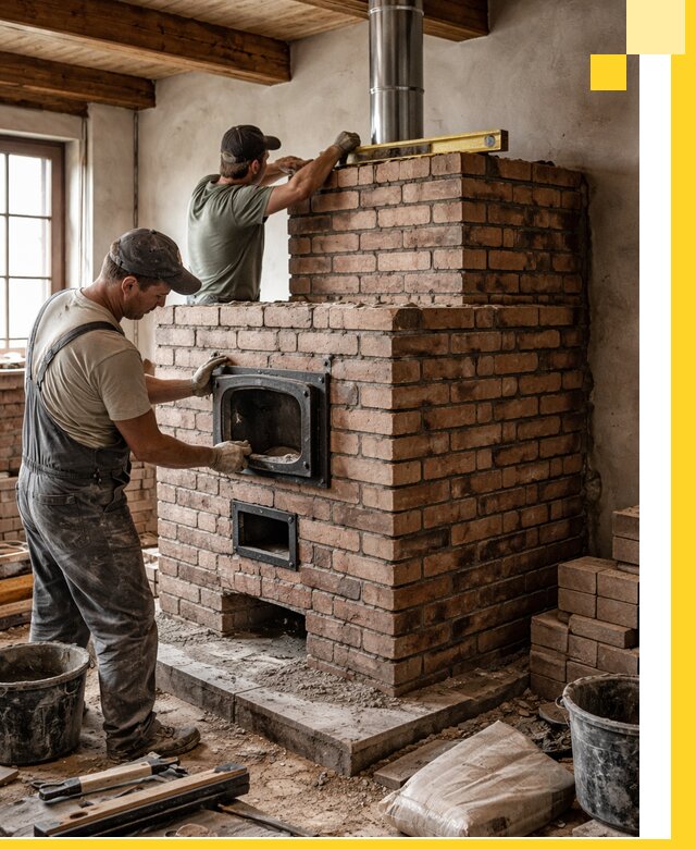 Печи для загородного дома под ключ в Еманжелинске — монтаж и сервис