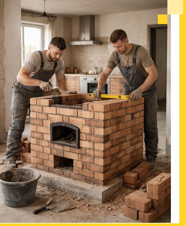 Установка и монтаж печей в частном доме в Еманжелинске под ключ