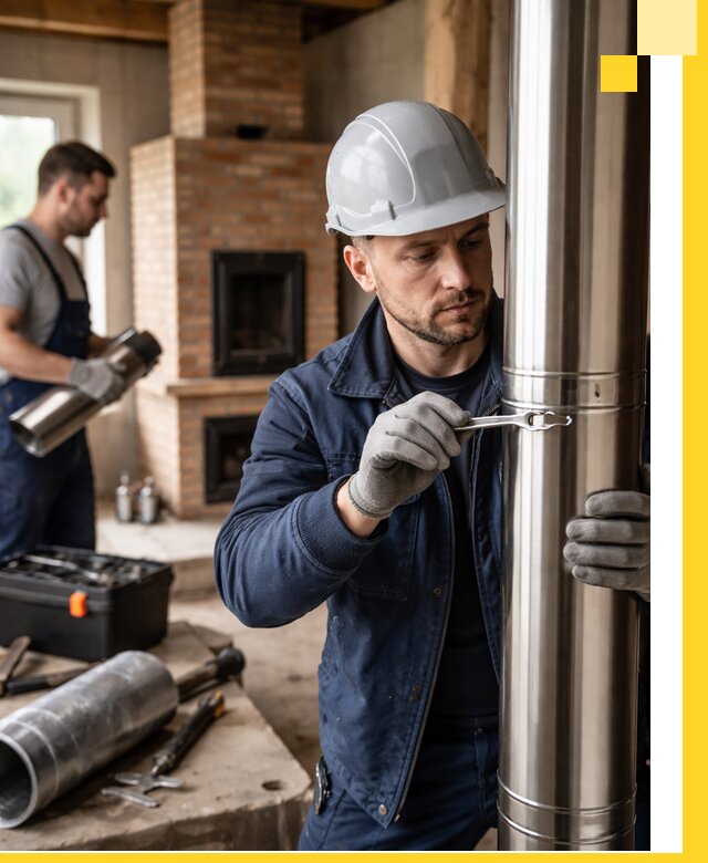 Профессиональный монтаж дымоходов для печей в Еманжелинске