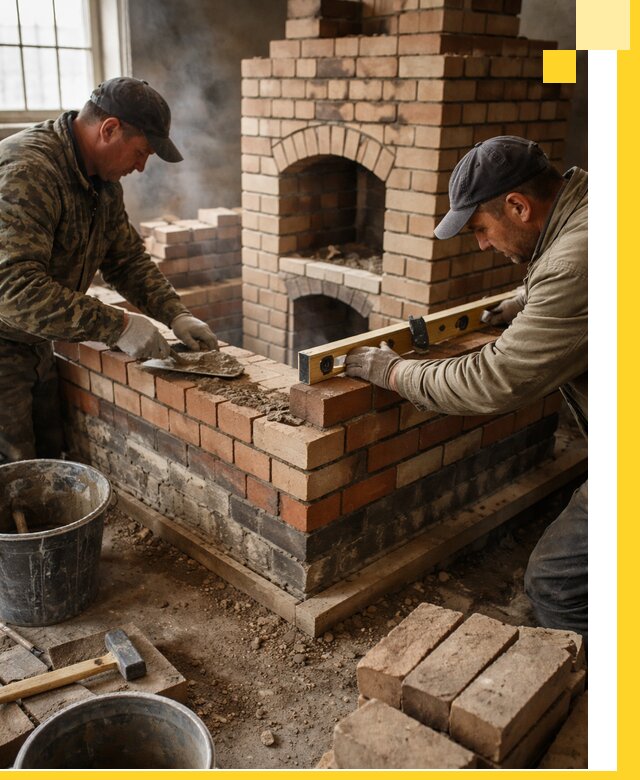 Изготовление и монтаж печей и каминов из кирпича в Еманжелинске