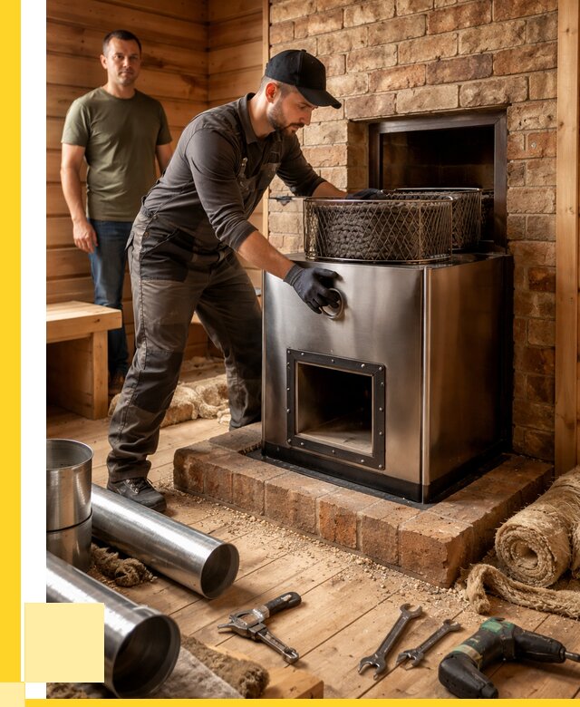 Монтаж банных печей под ключ в Еманжелинске от 18488 р., ЭриданМнж