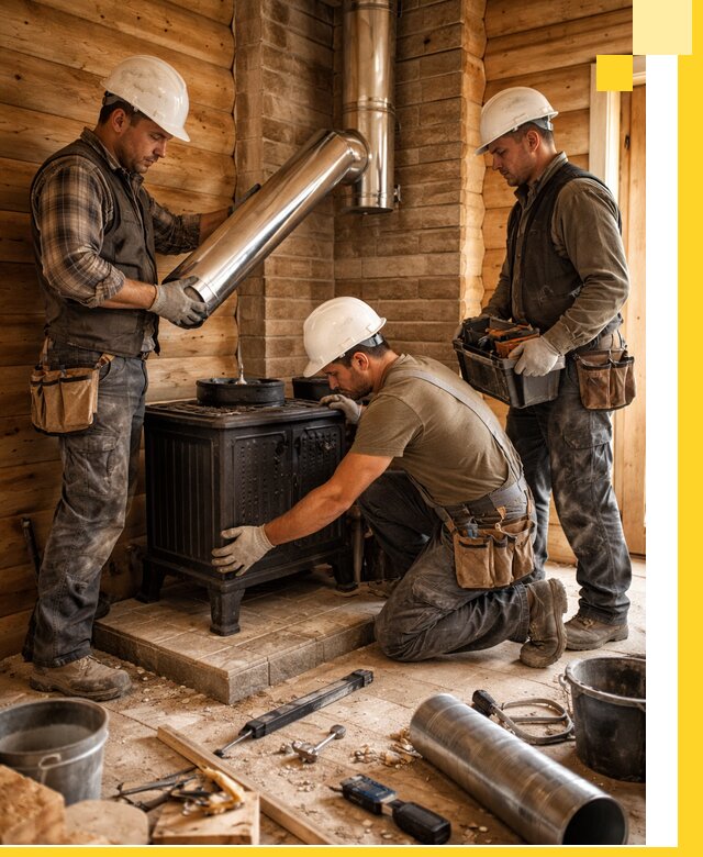 Профессиональный монтаж банных печей и дымоходов в Еманжелинске