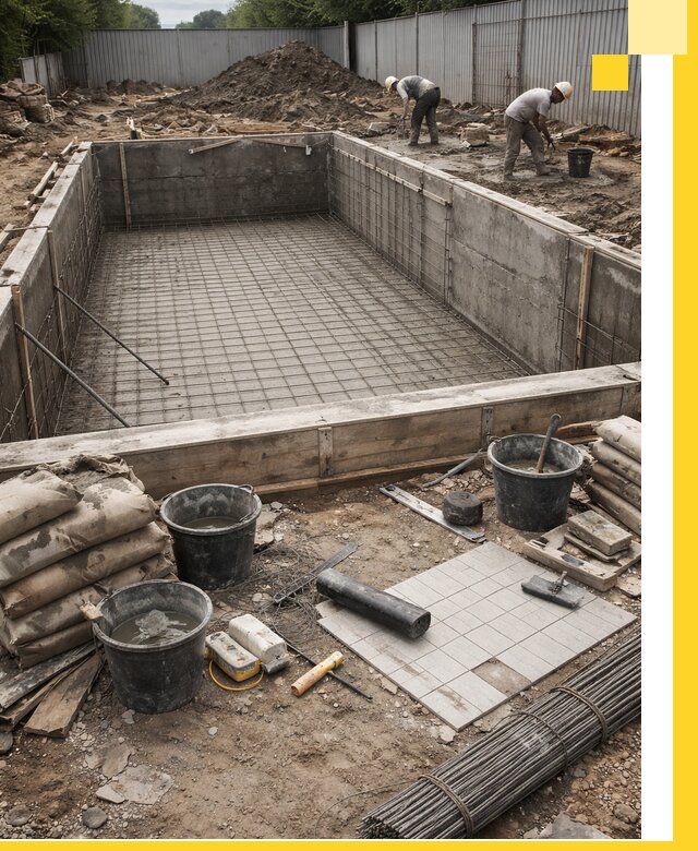 Строительство бассейнов под ключ в Еманжелинске, дизайн и монтаж