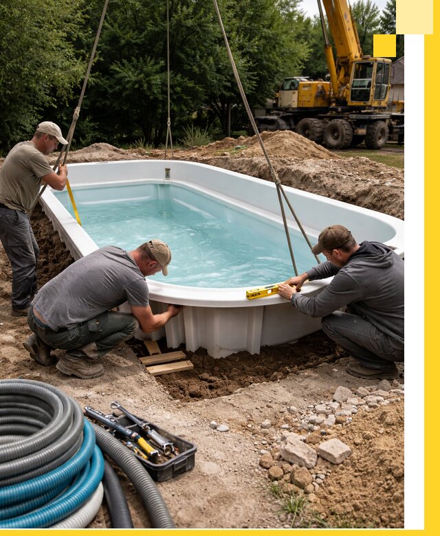 Установка и монтаж композитных бассейнов под ключ в Еманжелинске