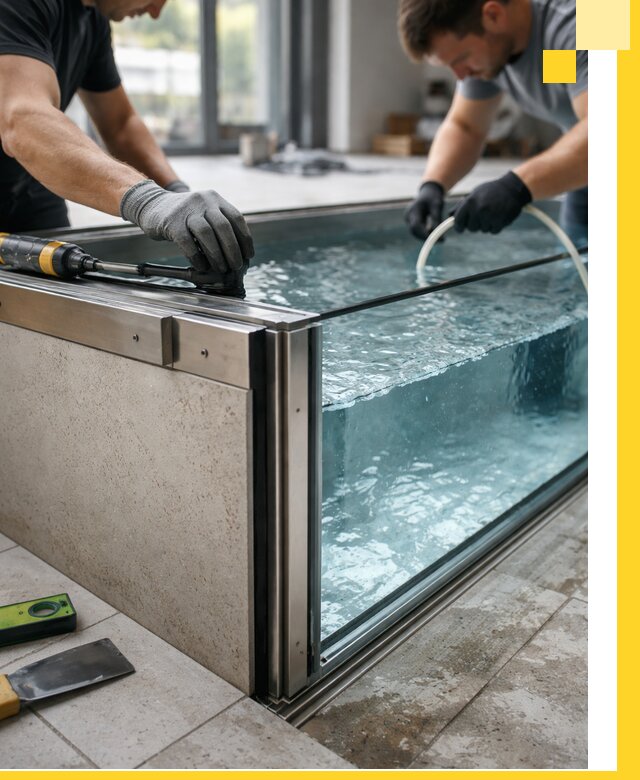 Проектирование и монтаж стеклянных бассейнов в Еманжелинске