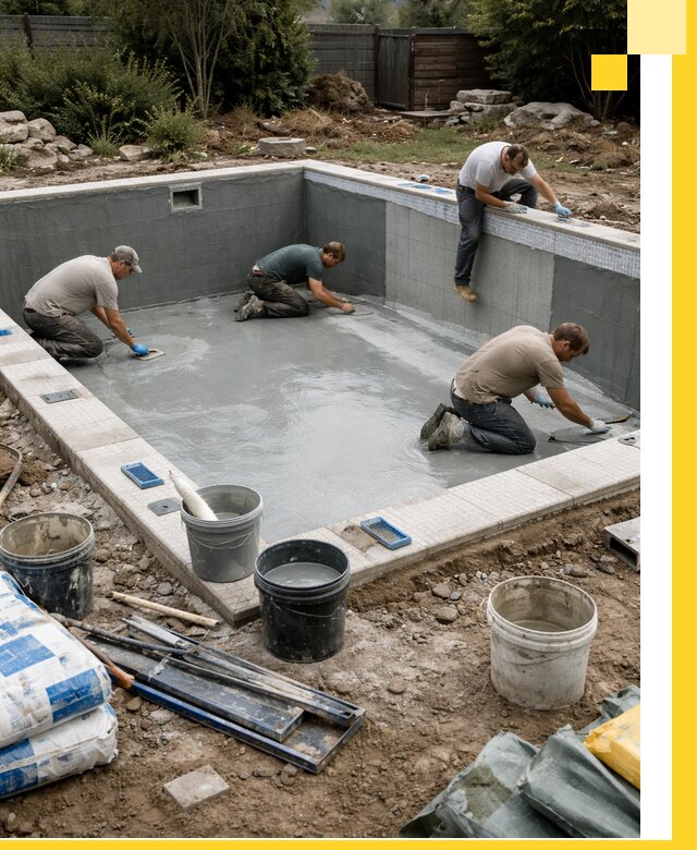 Изготовление и монтаж чаши бассейна под ключ в Еманжелинске