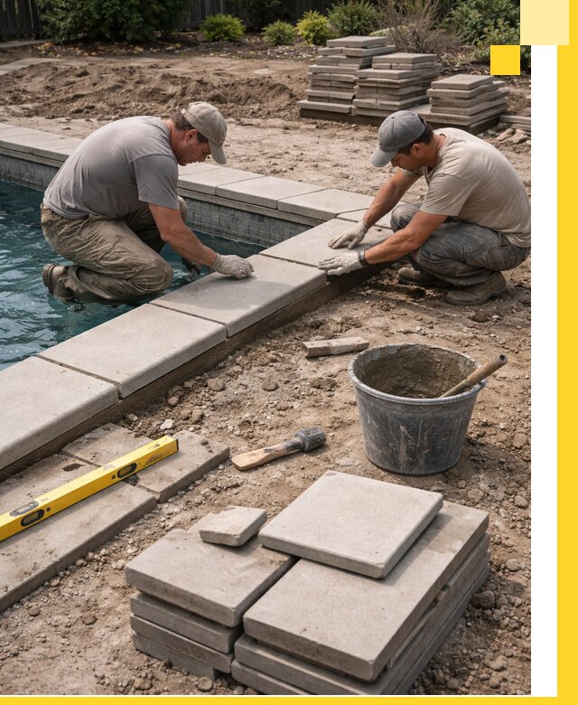 Установка и изготовление копингового камня для бассейнов в Еманжелинске