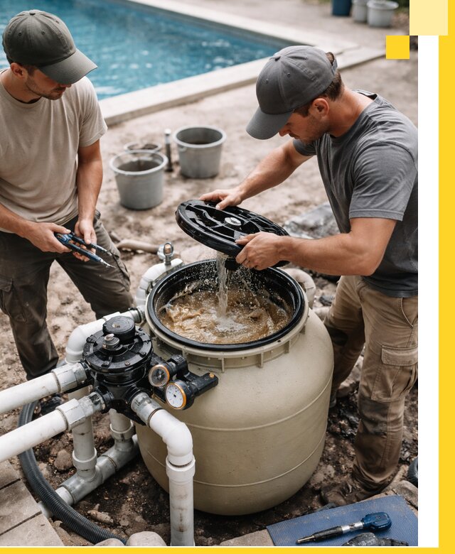 Установка и обслуживание песочных фильтров для бассейнов в Еманжелинске