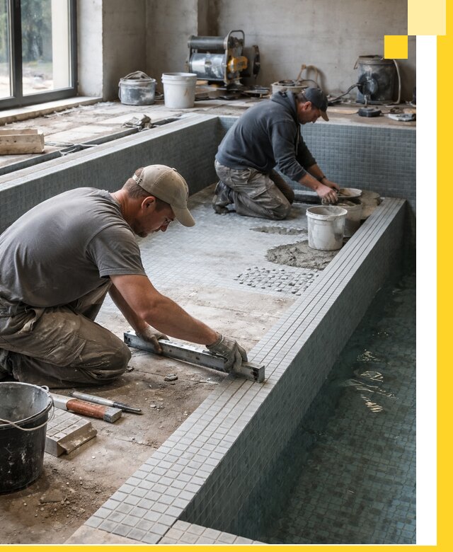 Строительство бассейна в частном доме в Еманжелинске под ключ