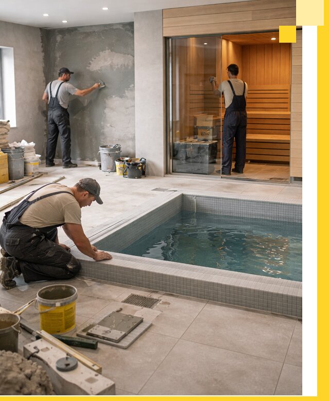 Проектирование и строительство сауны с бассейном в Еманжелинске