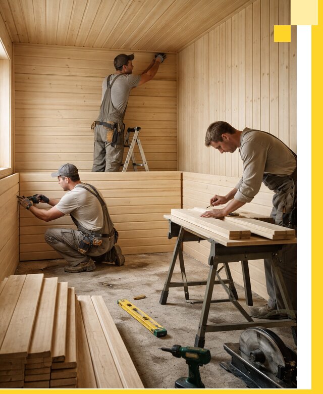 Обшивка саун в Еманжелинске из натуральной древесины под ключ