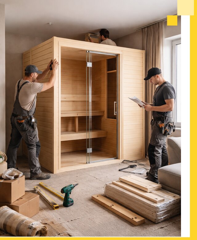 Установка и благоустройство саун в квартире в Еманжелинске