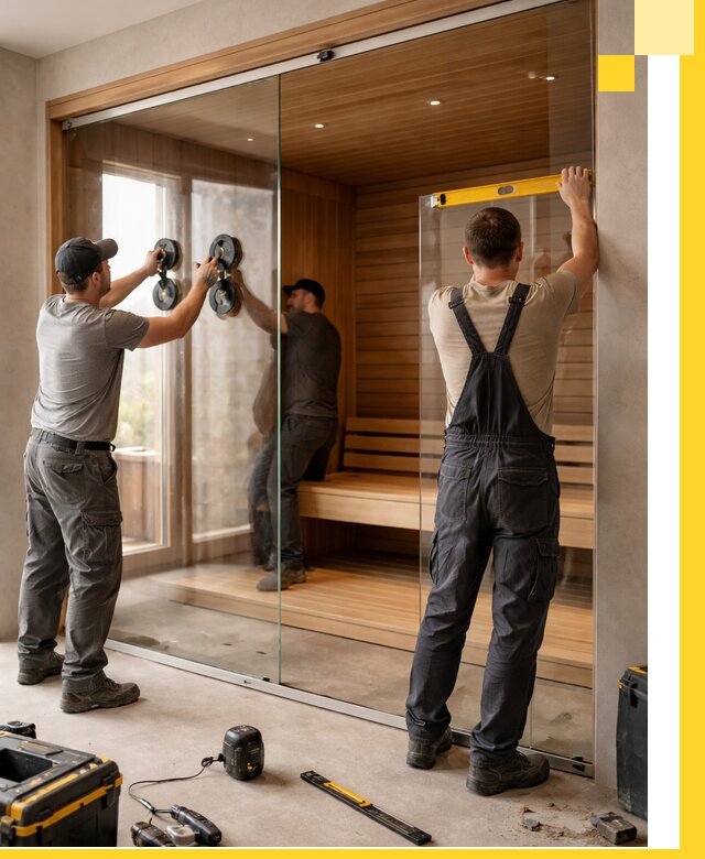 Производство и монтаж стеклянных саун под ключ в Еманжелинске