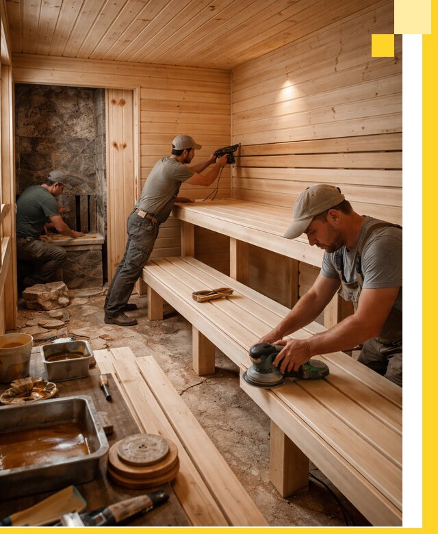 Профессиональная отделка бань в Еманжелинске под ключ, с гарантией