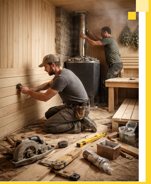 Полное строительство и оснащение парных под ключ в Еманжелинске