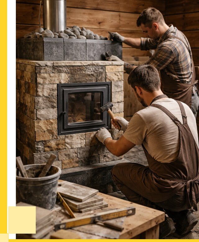 Облицовка банной печи в Еманжелинске от 15407 р. | ЭриданМнж