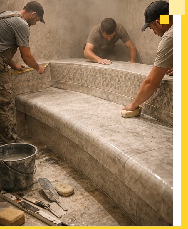 Изготовление и установка сидений для хамама в Еманжелинске