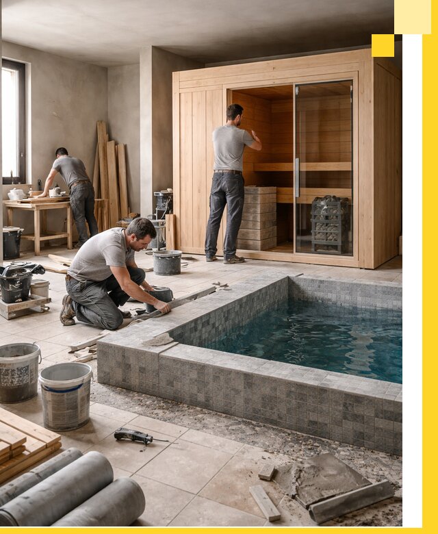 SPA зоны под ключ с бассейном сауной и печью в Еманжелинске